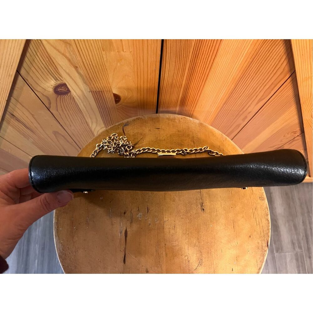 Michael Kors black leather chain purse (7838) - Picture 6 of 12